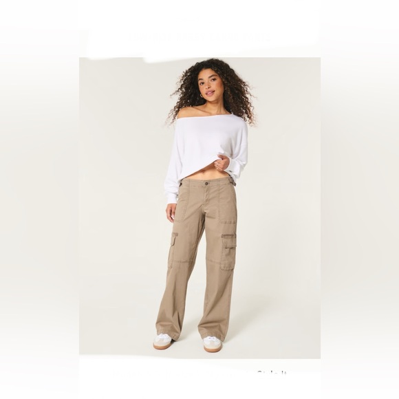 HOLLISTER Women’s👩🏻LOW-RISE BAGGY CARGO PANTS👖Sz 10R - Picture 2 of 10
